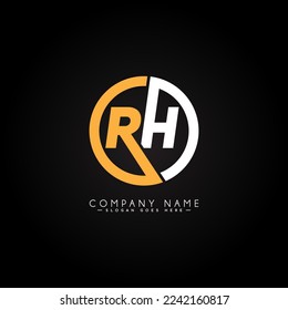 Initial Letter RH Logo - Simple Business Logo