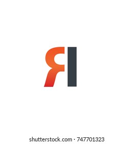 Initial Letter RI Design Logo