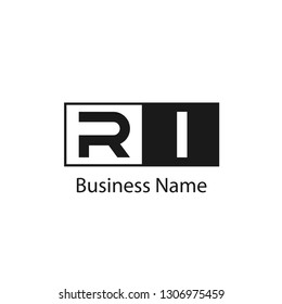 Initial Letter RI Logo Template Design