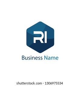 Initial Letter RI Logo Template Design