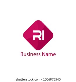 Initial Letter RI Logo Template Design