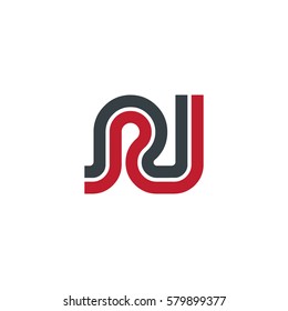 Initial Letter RI RJ Linked Design Logo