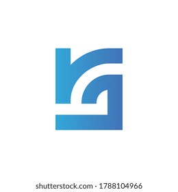Initial letter RJ or JR monogram logo design template elements, flat style vector illustration