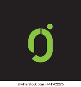 initial letter rj linked round lowercase logo green