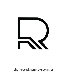 initial letter RJ logo or icon monogram. EPS 10