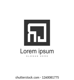 Initial Letter RJ Logo Template Vector Design