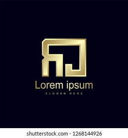 Initial Letter RJ Logo Template Vector Design