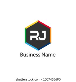 Initial Letter RJ Logo Template Design
