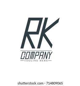 Initial Letter RK Design Logo Template