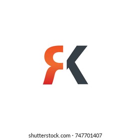 Initial Letter RK Design Logo