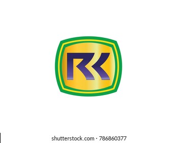 initial letter RK design Logo Vector Graphic Branding Letter Element.