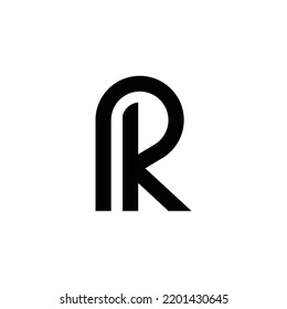Initial letter RK linked abstract logo - editable in vector format