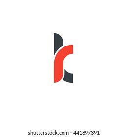 initial letter rk linked round lowercase logo red