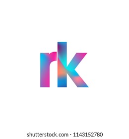 Initial Letter RK Logo Lowercase colorful design, Modern and Simple Logo Design.
