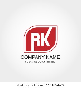 Initial Letter RK Logo Template Vector Design