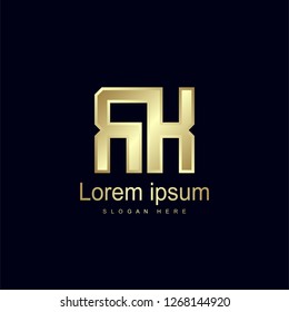 Initial Letter RK Logo Template Vector Design