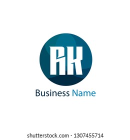 Initial Letter RK Logo Template Design