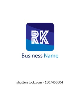Initial Letter RK Logo Template Design
