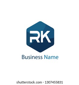 Initial Letter RK Logo Template Design