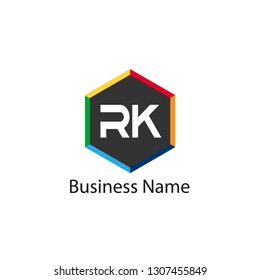 Initial Letter RK Logo Template Design