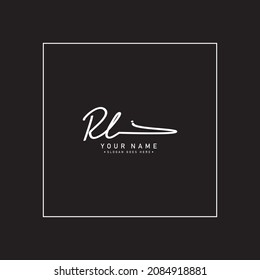 Initial Letter RL logo - Hand Drawn Signature Logo