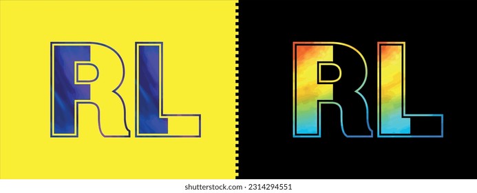 Initial letter RL logo Icon vector design template. Premium luxurious logotype for corporate business identity