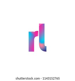 Initial Letter RL Logo Lowercase colorful design, Modern and Simple Logo Design.
