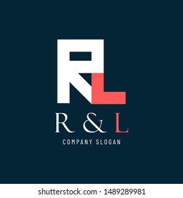 initial letter RL logotype company name, Simple logo design