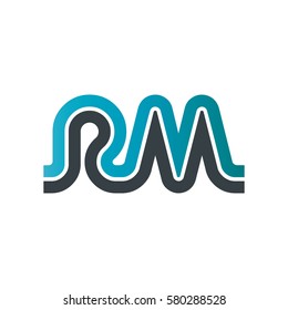 Initial Letter RM Linked Design Logo