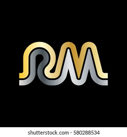 Initial Letter RM Linked Design Logo