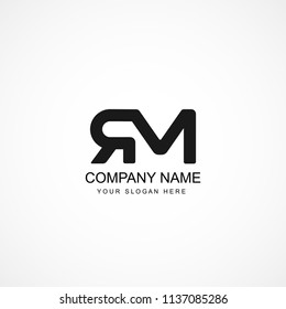 Initial Letter RM Logo Template Design