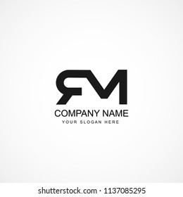 Initial Letter RM Logo Template Design