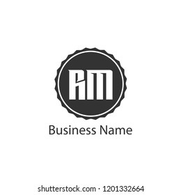 Initial Letter RM Logo Template Design