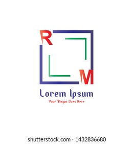 Initial Letter RM Logo Template Design
