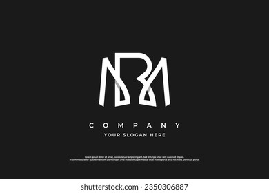 Initial Letter RM or MR Logo Design