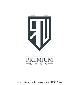 Initial Letter RN Company Design Logo Template