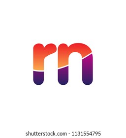 Initial Letter RN Logo Lowercase, colorful logotype Modern and Simple Logo Design.
