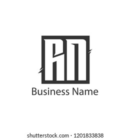 Initial Letter RN Logo Template Design