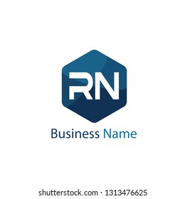 Initial Letter RN Logo Template Design