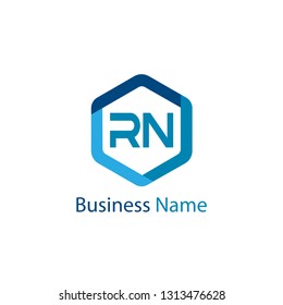 Initial Letter RN Logo Template Design