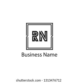 Initial Letter RN Logo Template Design
