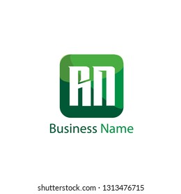 Initial Letter RN Logo Template Design