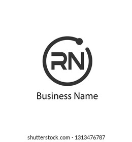 Initial Letter RN Logo Template Design