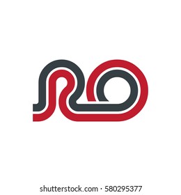 Initial Letter RO Linked Design Logo