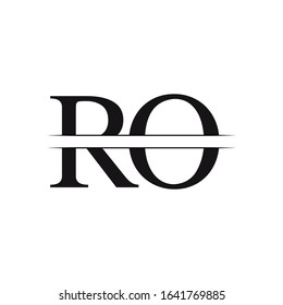 Initial Letter RO Linked Logo Vector Template. RO Logo Design