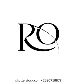 Initial letter RO logo design