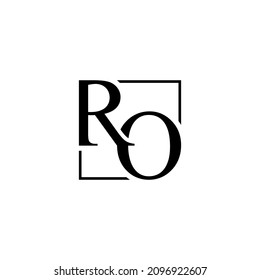 initial letter RO logo vector