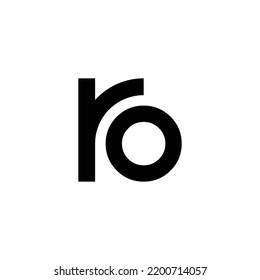 Initial letter ro lowercase logo - editable in vector format