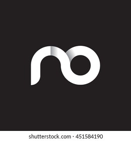initial letter ro modern linked circle round lowercase logo white black