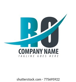 Initial Letter RO Overlapping Logo